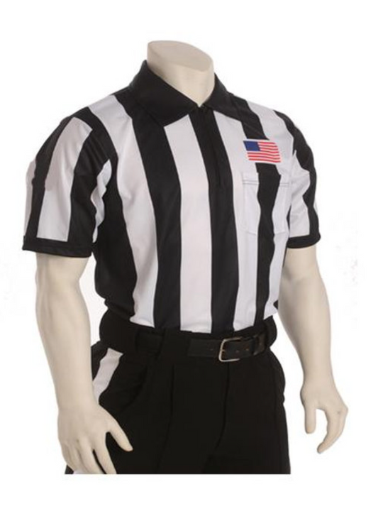 Referee 2 1/4" Short Sleve Shirt W/ Sublimated USA Fla