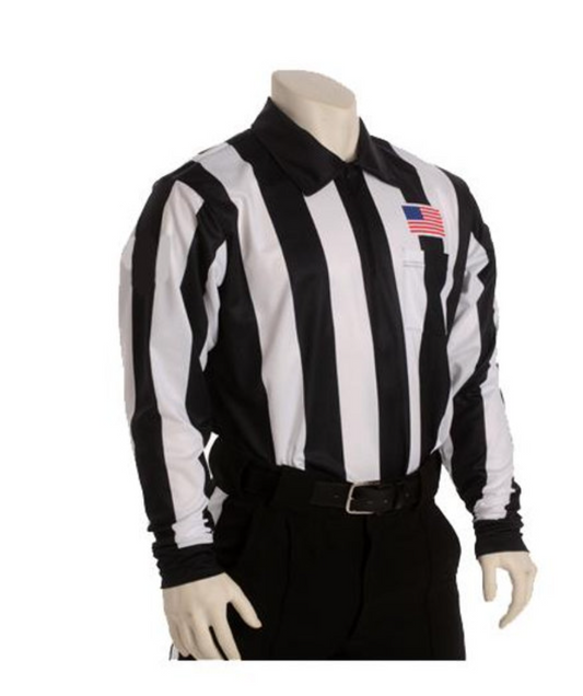 Referee 2 1/4" Long Sleve Shirt W/ Sublimated USA Flag