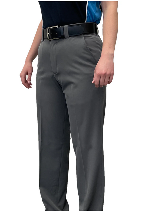 Women's Smitty "4-Way Stretch" FLAT FRONT COMBO PANTS with SLASH POCKETS "NON-EXPANDER"- HEATHER GREY