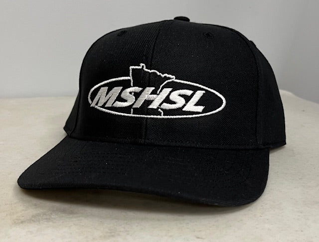 MSHSL Baseball Umpire Black 6 Stitch Combo Hat