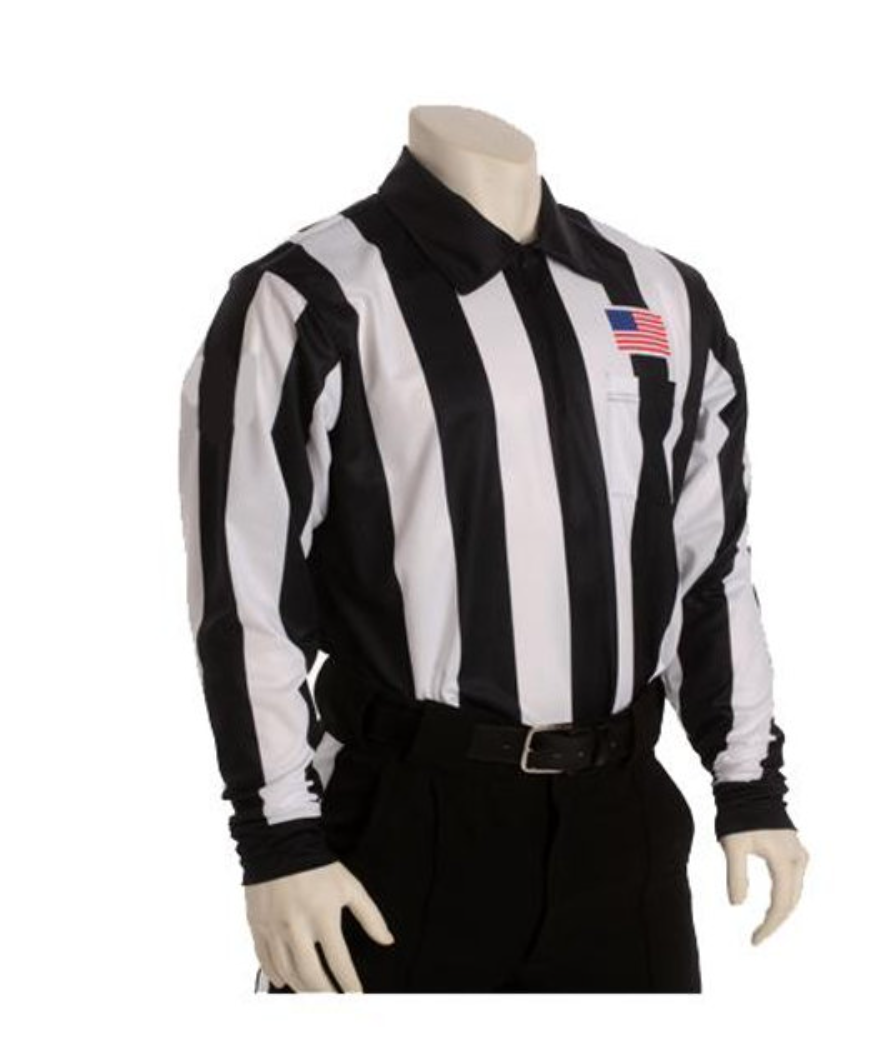 Football Referee 2 1/4" Long Sleve Shirt W/ Sublimated USA Flag